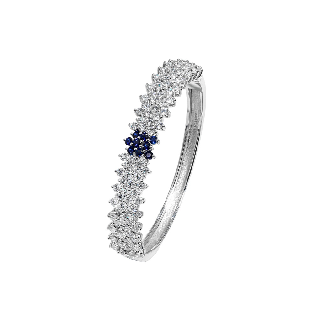 Caterpillar系列 藍寶石鑽石手環