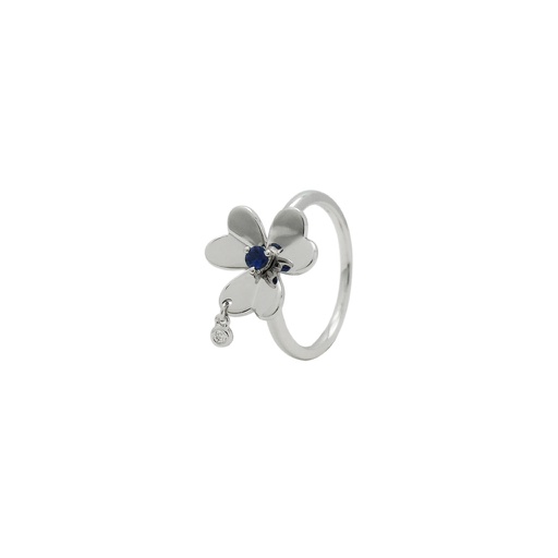 [RI3S1KD3O182(RI330880001)] Floral Love系列 藍寶石鑽石戒指