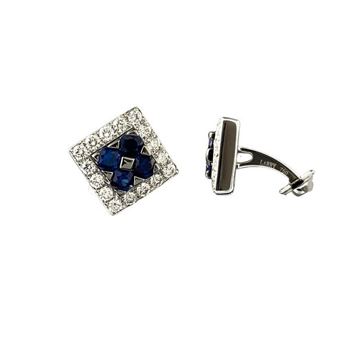 [CF1000094] 藍寶石鑽石袖扣