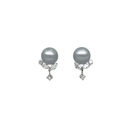 [EA1Z7DL1Q114(EA1007245)] Queenie系列 珍珠鑽石耳環