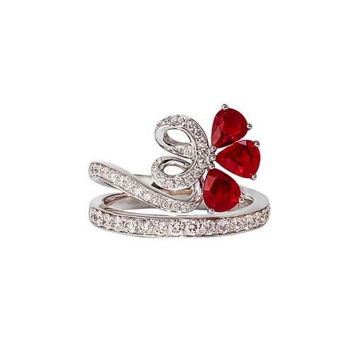 [RI1RAAH1P144(RI0001721)] Princesa系列 紅寶石鑽石戒指
