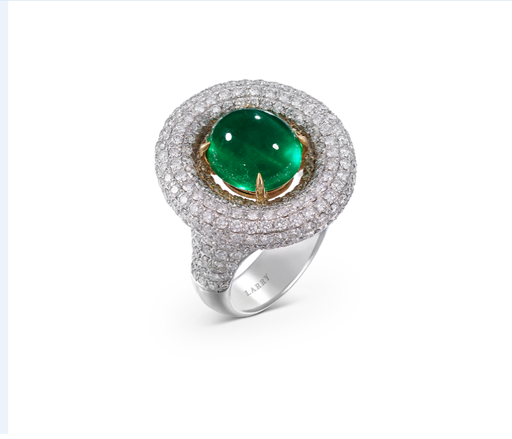 [RI1E7DL1R085(RI1008462)] Royalle系列 貓眼祖母綠鑽石戒指