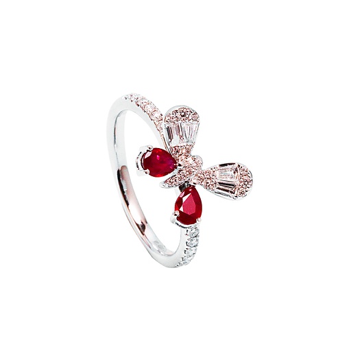 [RI3RADA3G011] Gardenia系列 紅寶石鑽石戒指