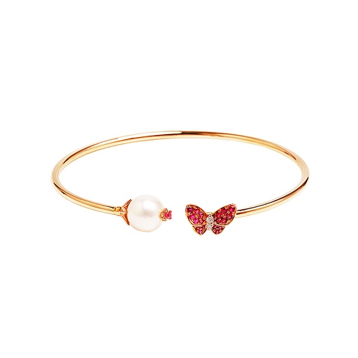 [BA3MADA3O035] Floral Love系列 紅寶石珍珠鑽石手環