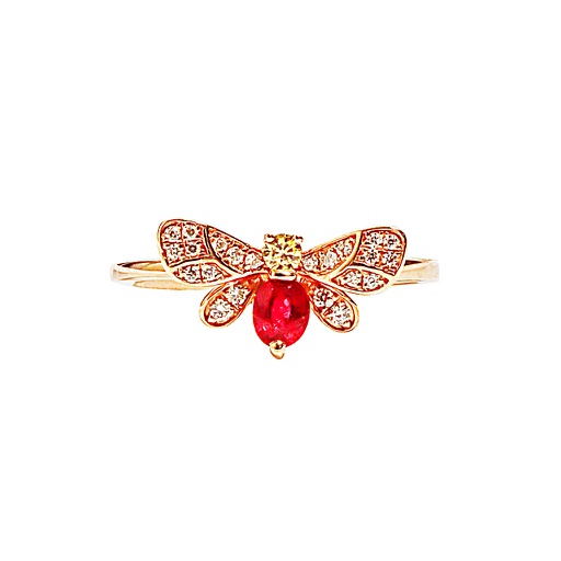 [RI3RADA3G059] Gardenia系列 紅寶石鑽石戒指