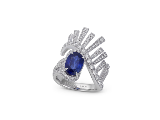 [RI1S7DL1U091(RI1011138)] Virtuu系列 藍寶石鑽石戒指