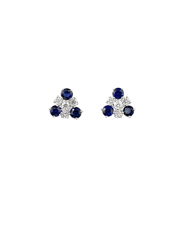 [EA1007591] 藍寶石鑽石耳環